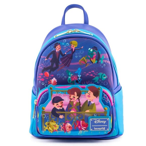 Disney Bedknobs and Broomsticks Underwater Mini Backpack by Loungefly - Picture 1 of 5